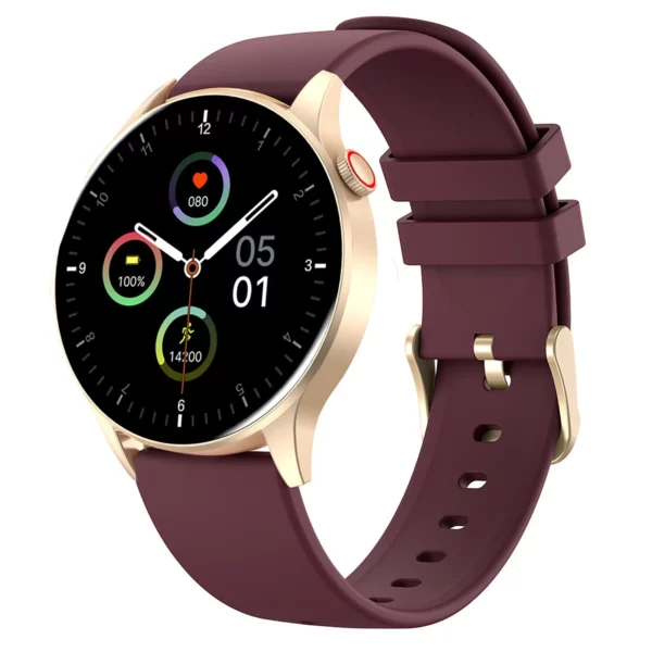 Bdday Round Sleek Digital Fitness Watch – Purple