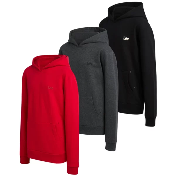 Lee Boys’ Pull Over Hoodie – 3 Pack Soft and Cozy Sweatshirt