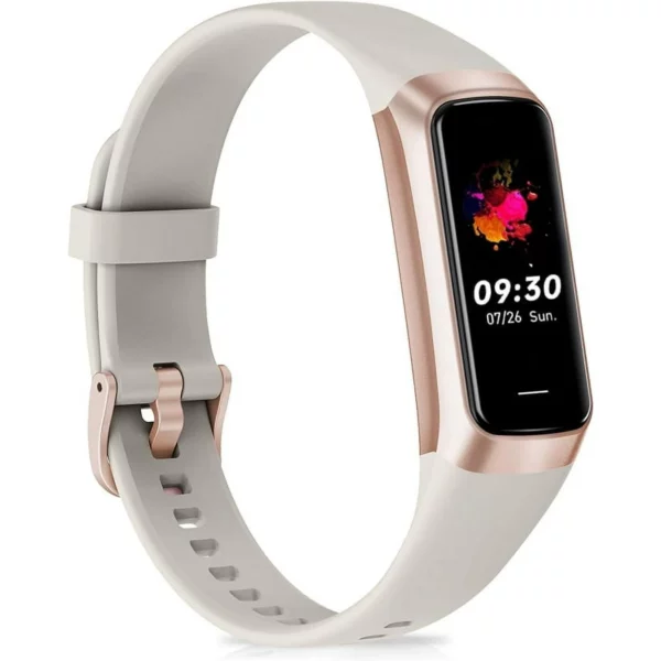 Phojia Fitness Tracker,Step Tracker Watch with AMOLED Screen – Off White
