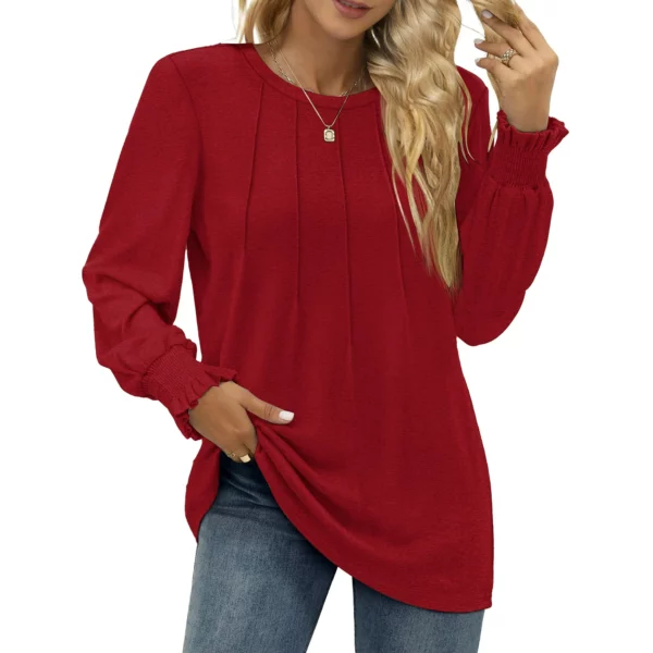 Fantaslook Dressy Blouses for Women Fall Fashion Long Sleeve Shirt